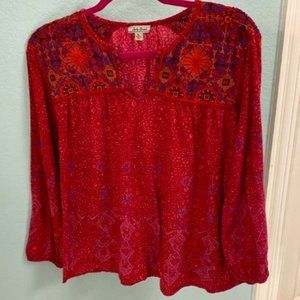 Lucky Bright Pink Floral Blouse